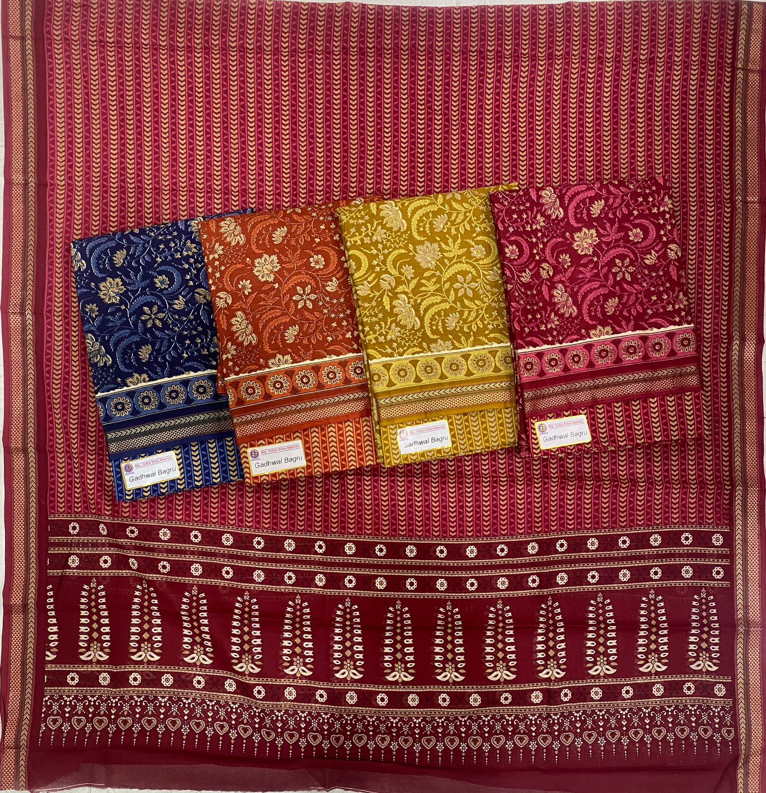 Elegant Bagru Printed Cotton Suit Set