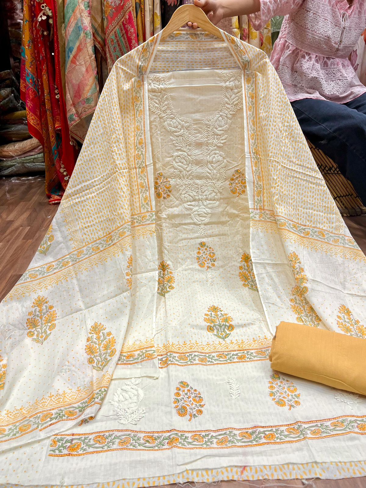 Royal Noor Embroidered Cotton Suit Set