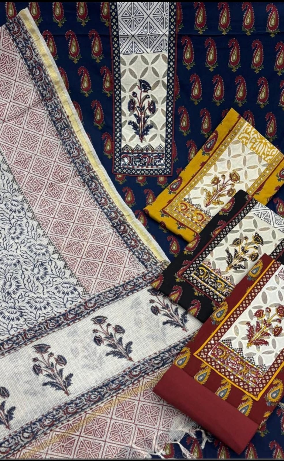 Classic Ajrakh Print Cotton Suit Set