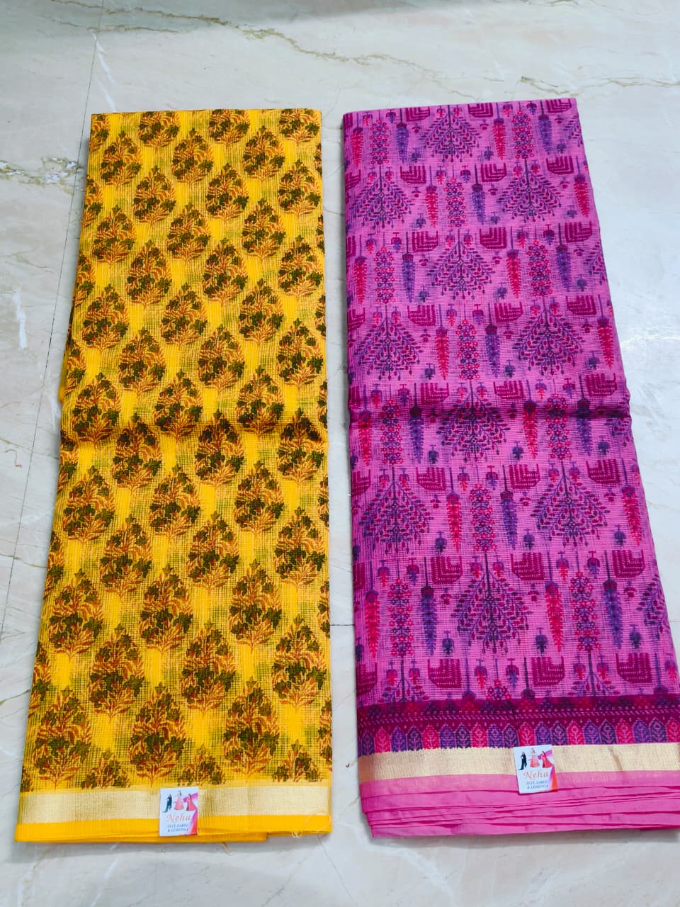 Elegant Printed Linen Saree Collection