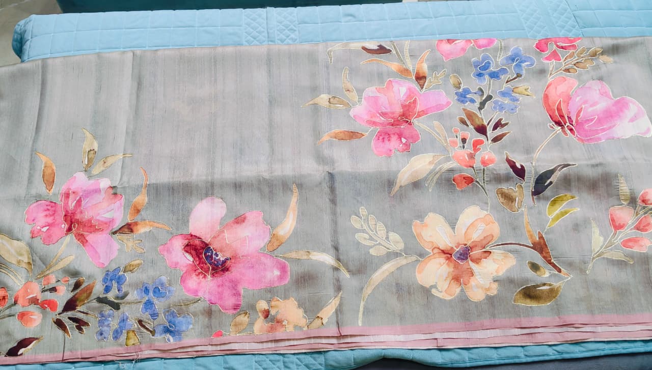 Elegant Floral Designer Saree