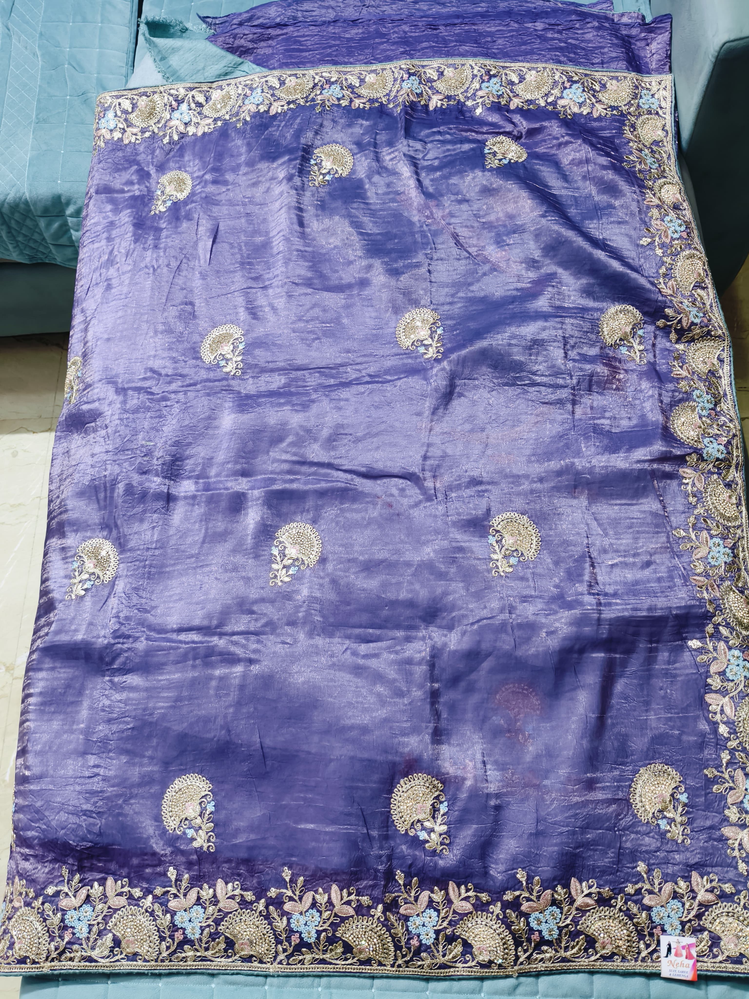 Royal Paisley Embroidered Saree