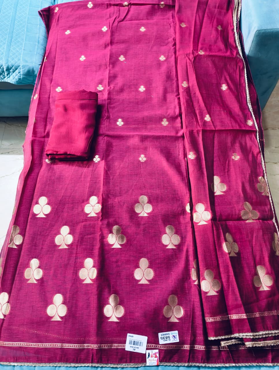 Elegant Zari Cotton Suit Set