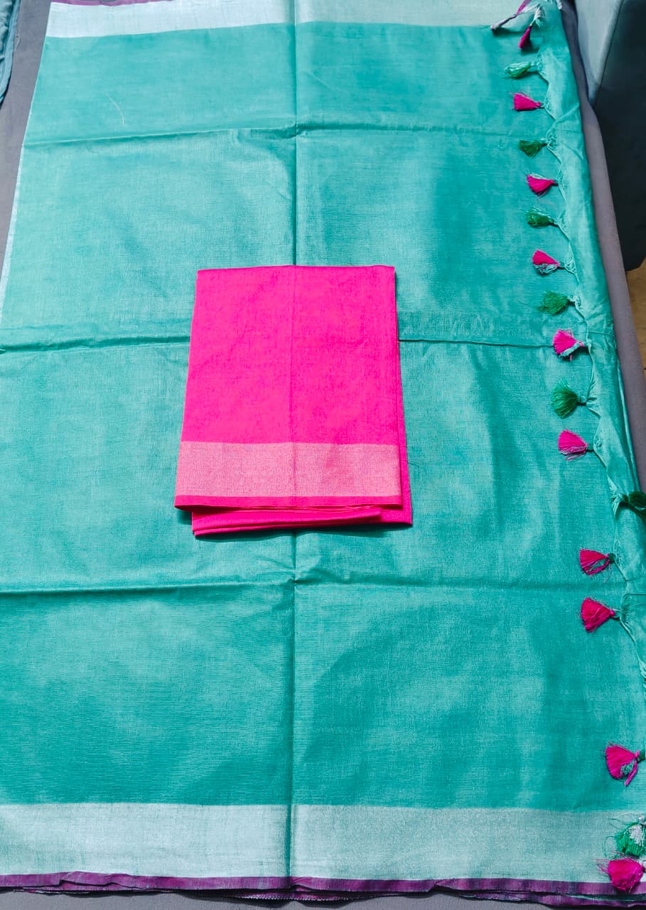 PURE LILEN SAREE