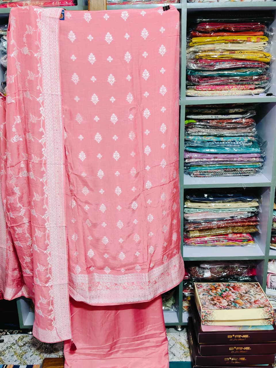 Soft silk suit