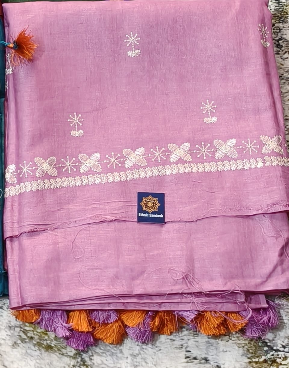 PURE LILEN SUIT WITH EMBROIDERED DUPATTA