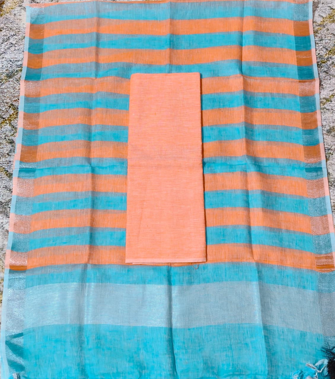 Pure linen suit & duppata