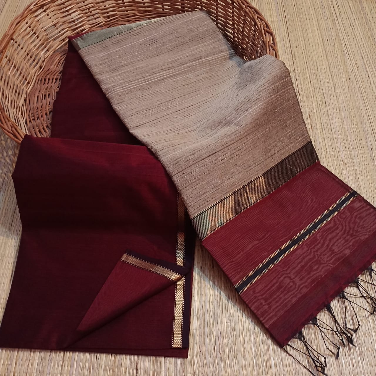 Semi tussar silk saree