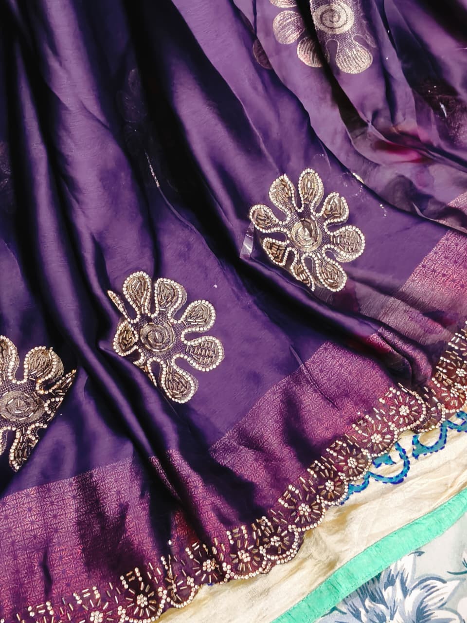Elegant Designer Embroidered Saree